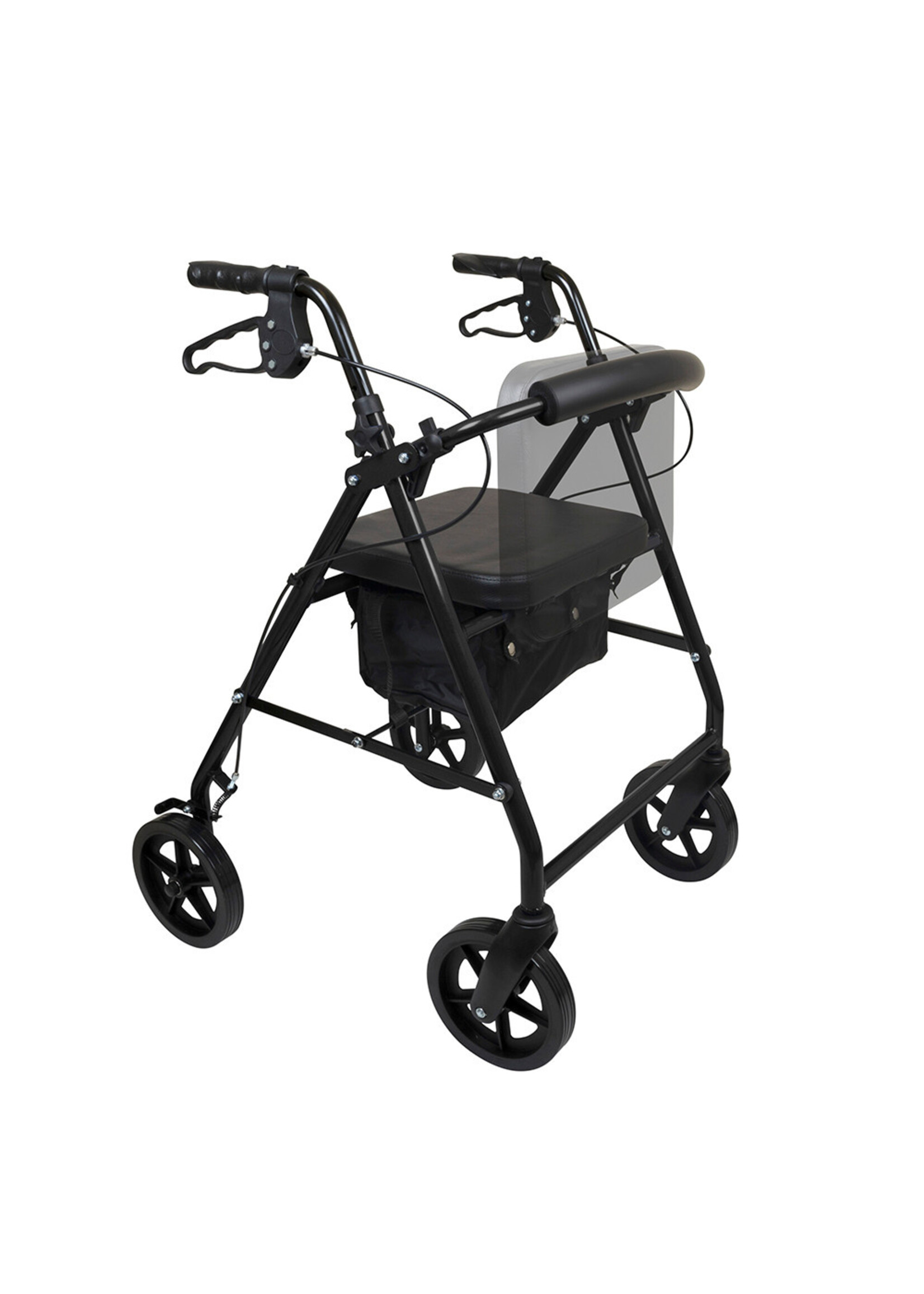 Carex Déambulateur en aluminium avec roues de 8 pouces, noir/ ALUMINUM ROLLATOR 8" WHEELS BLACK