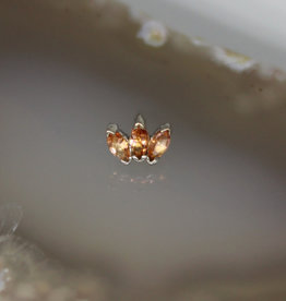 BVLA Marquise Fan with Peach Topaz WG