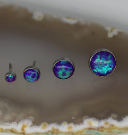 Neometal Prong set Purple Opal Cabochon Titanium