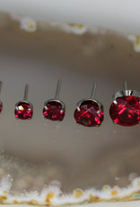 Neometal Prong set Ruby CZ Titantium