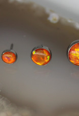 Neometal Orange Opal Cabochon Titanium