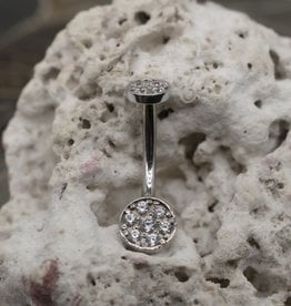 BVLA BVLA 14g 3/8" Navel Curve Pavè Discs with CZ WG