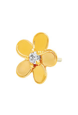 Junipurr Threadless Flower with CZ Yellow Gold