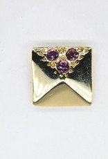 BVLA BVLA Square Pyramid with Pavé and Amethyst YG