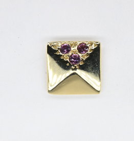 BVLA BVLA Square Pyramid with Pavé and Amethyst YG