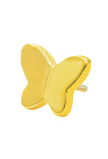 Junipurr Threadless Butterfly Yellow Gold