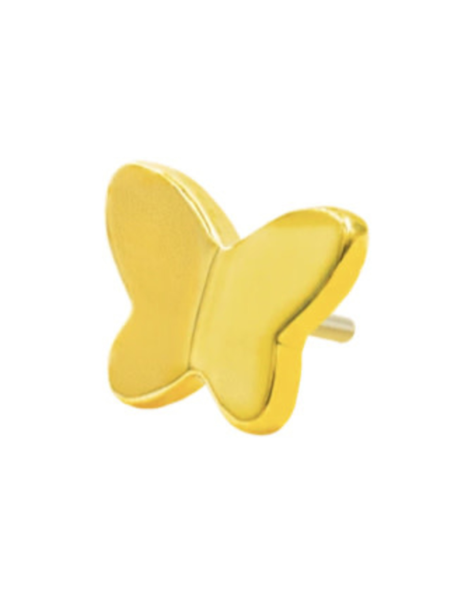 Junipurr Threadless Butterfly Yellow Gold