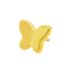 Junipurr Threadless Butterfly Yellow Gold