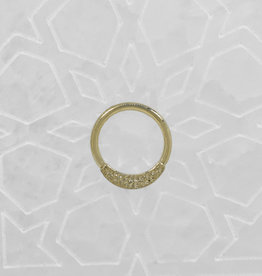 BVLA BVLA 16g 3/8” YG JANNA seam ring with Hammered Finish
