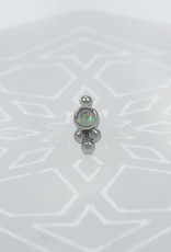 Anatometal Anatometal Minerva with faceted White Opal WG