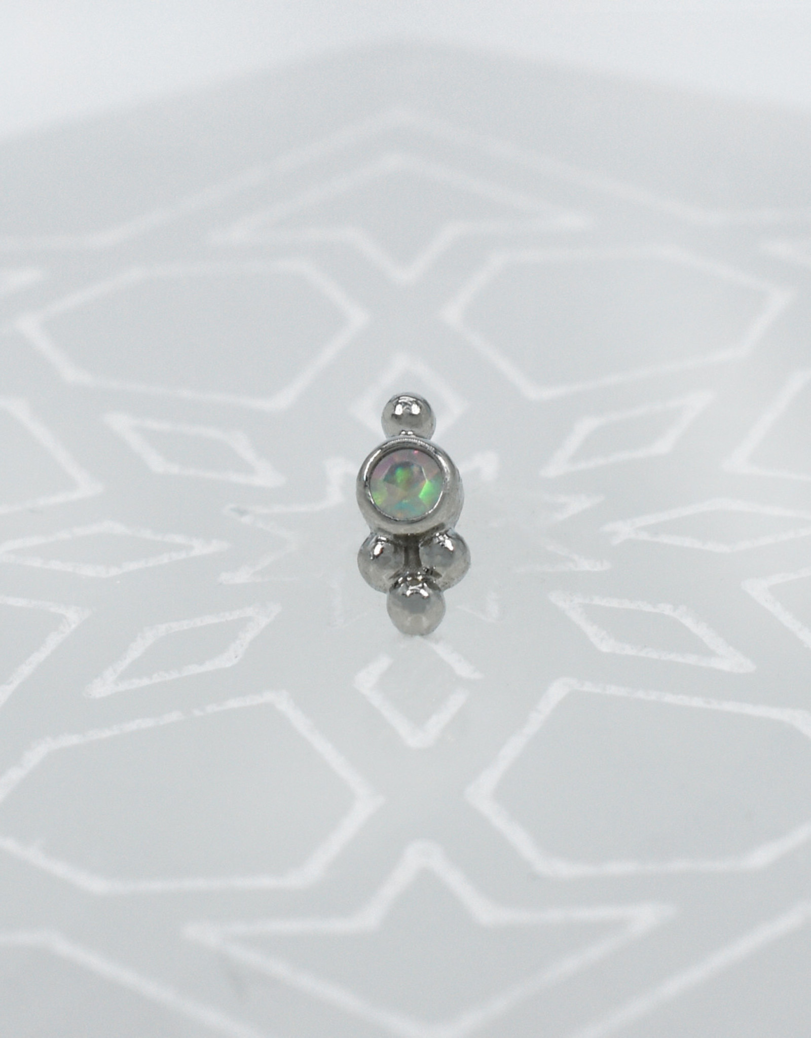 Anatometal Anatometal Minerva with faceted White Opal WG