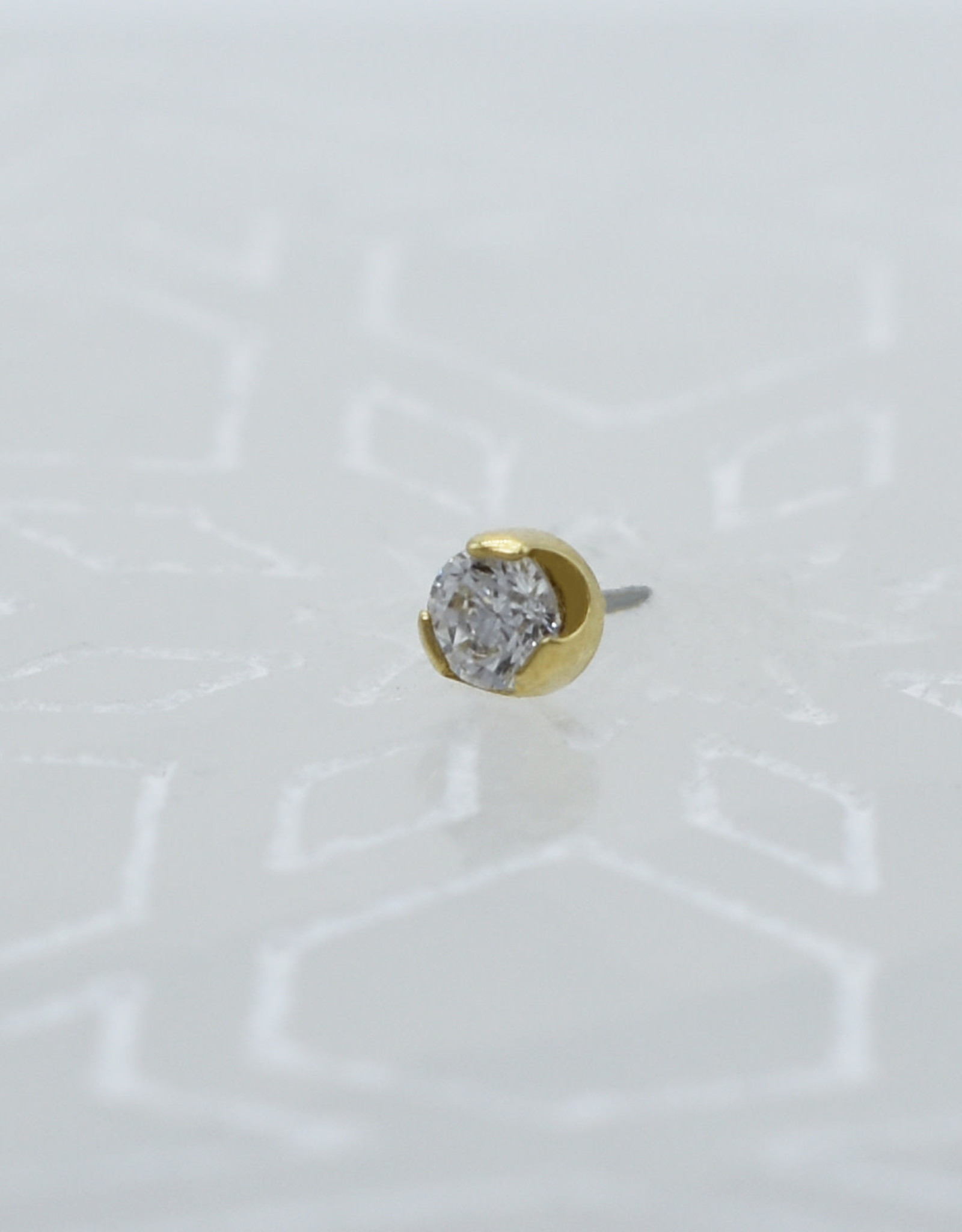 Anatometal Anatometal 3mm Prong White CZ YG