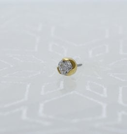 Anatometal Anatometal 3mm Prong White CZ YG