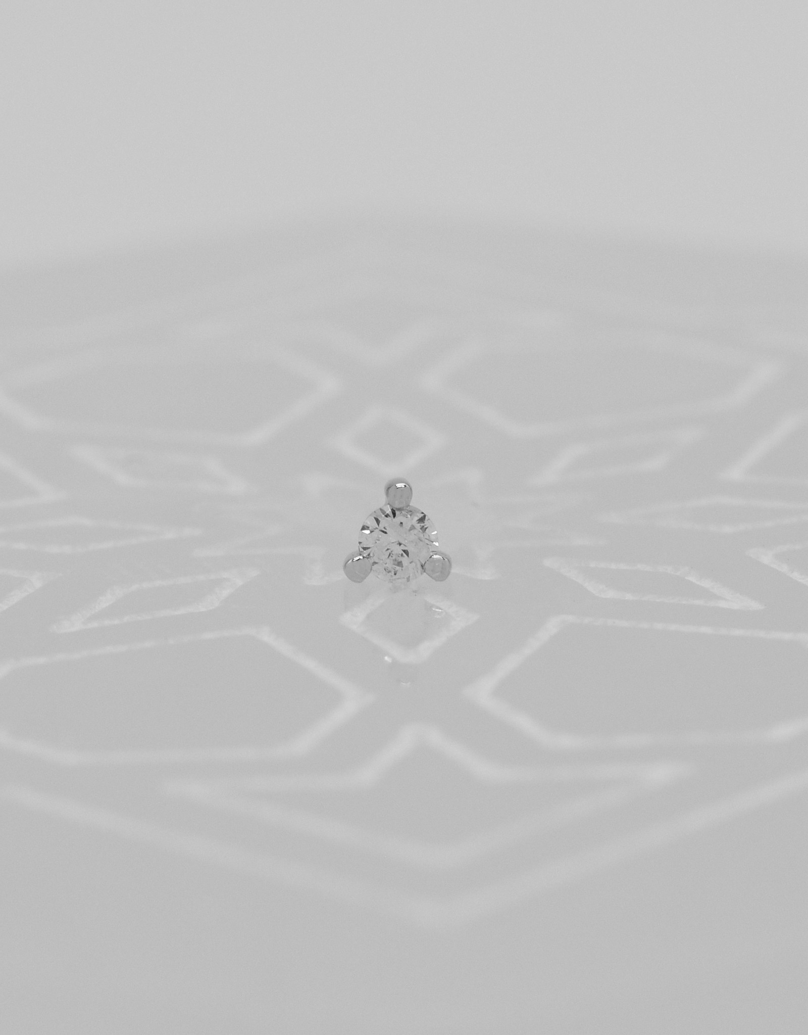 Modern Mood Modern Mood 2mm Solitaire Gia 3 Prong with White Diamond WG