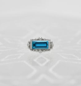 BVLA BVLA Beaded Baguette with Paraiba Topaz WG