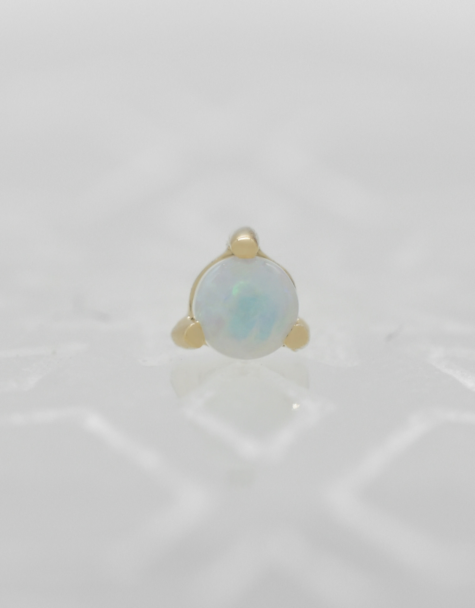 Modern Mood Modern Mood  2.5mm Aura 3 prong with White Opal YG