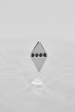 Modern Mood Modern Mood threadless WG high polish Venus with Black Diamonds