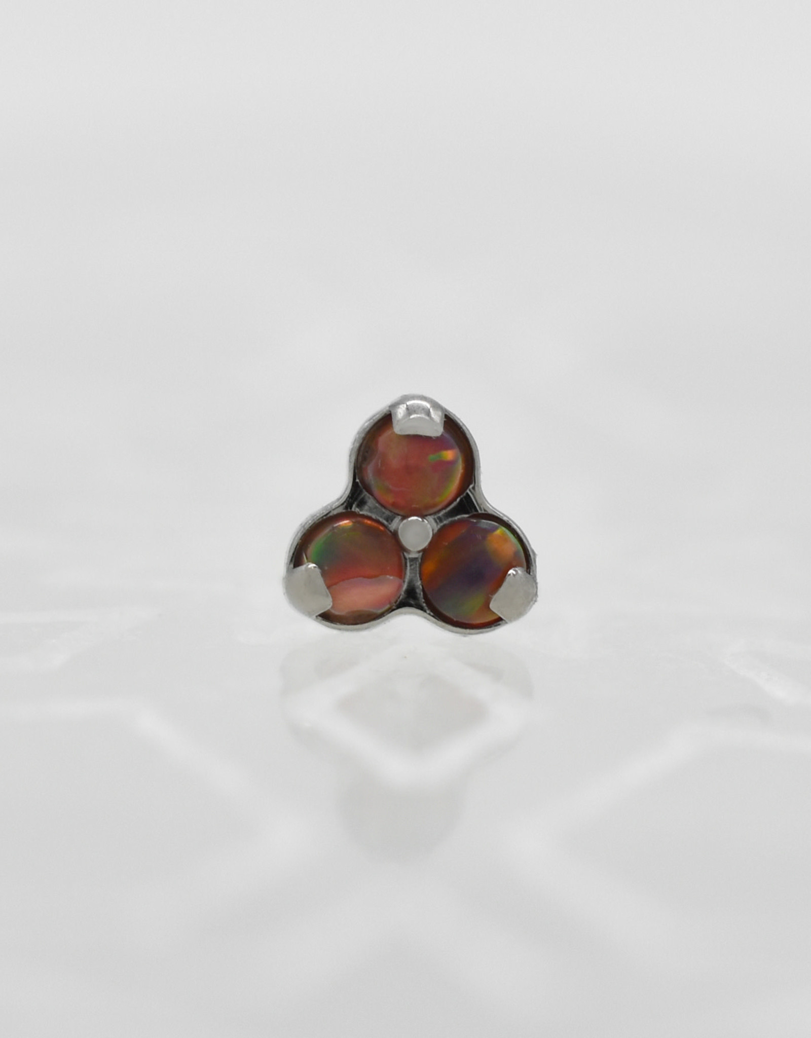 Industrial Strength Industrial Strength 1.5mm Tri Gem with Fire Red Opal Ti