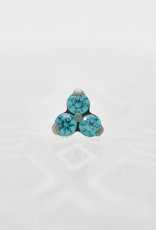 Industrial Strength Industrial Strength 1.5mm Tri Gem Mint Green CZ Ti