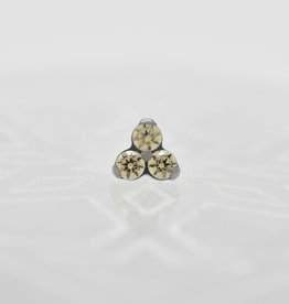 Industrial Strength Industrial Strength 2mm Tri Gem Champagne CZ Ti