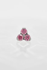 Industrial Strength Industrial Strength 2mm Tri Gem Pink CZ ti