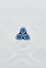 Industrial Strength Industrial Strength 2mm Tri Gem Arctic Blue CZ Ti