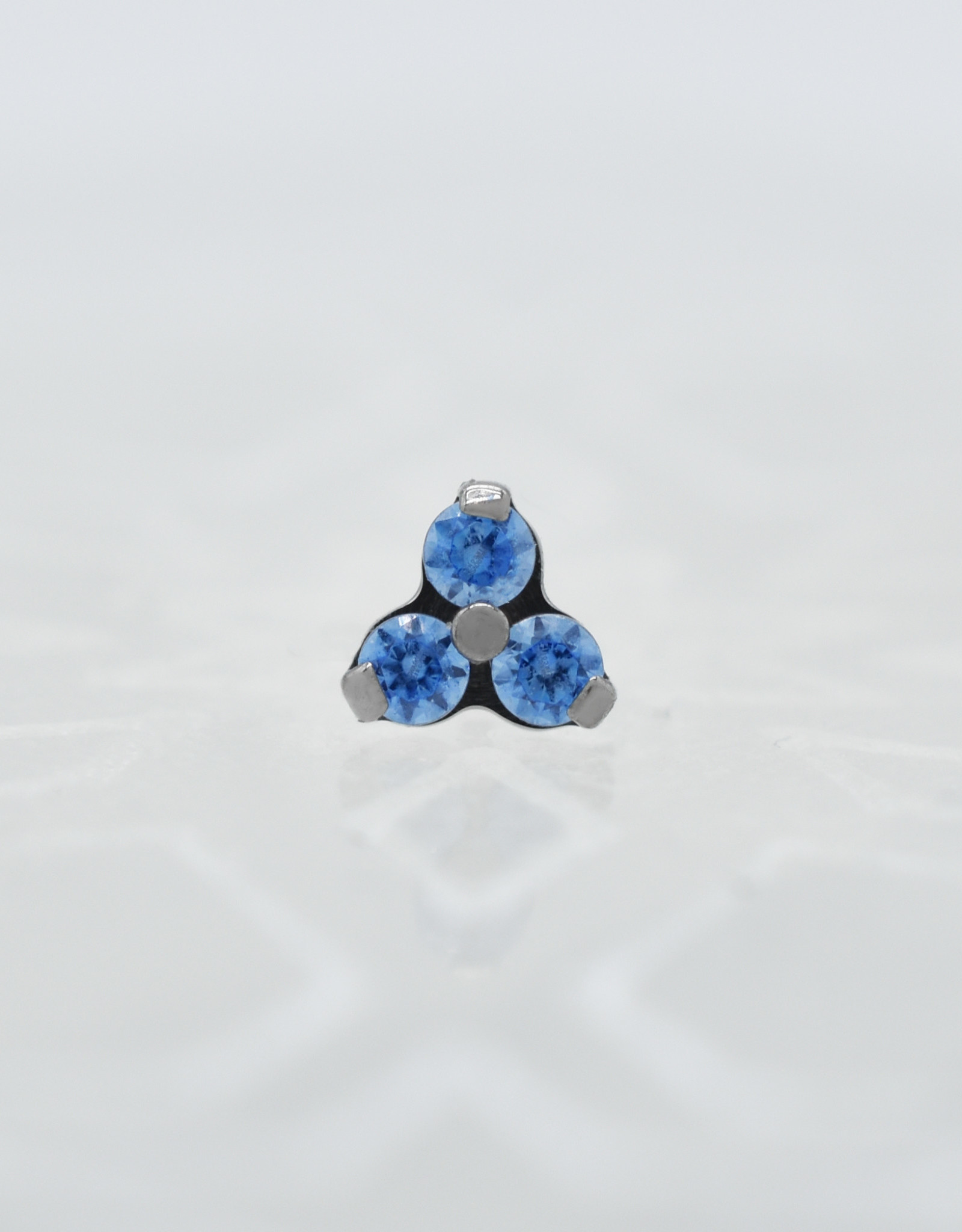 Industrial Strength Industrial Strength 2mm Tri Gem Arctic Blue CZ Ti