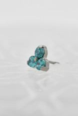 Industrial Strength Industrial Strength 2mm Tri Gem Mint Green CZ Ti