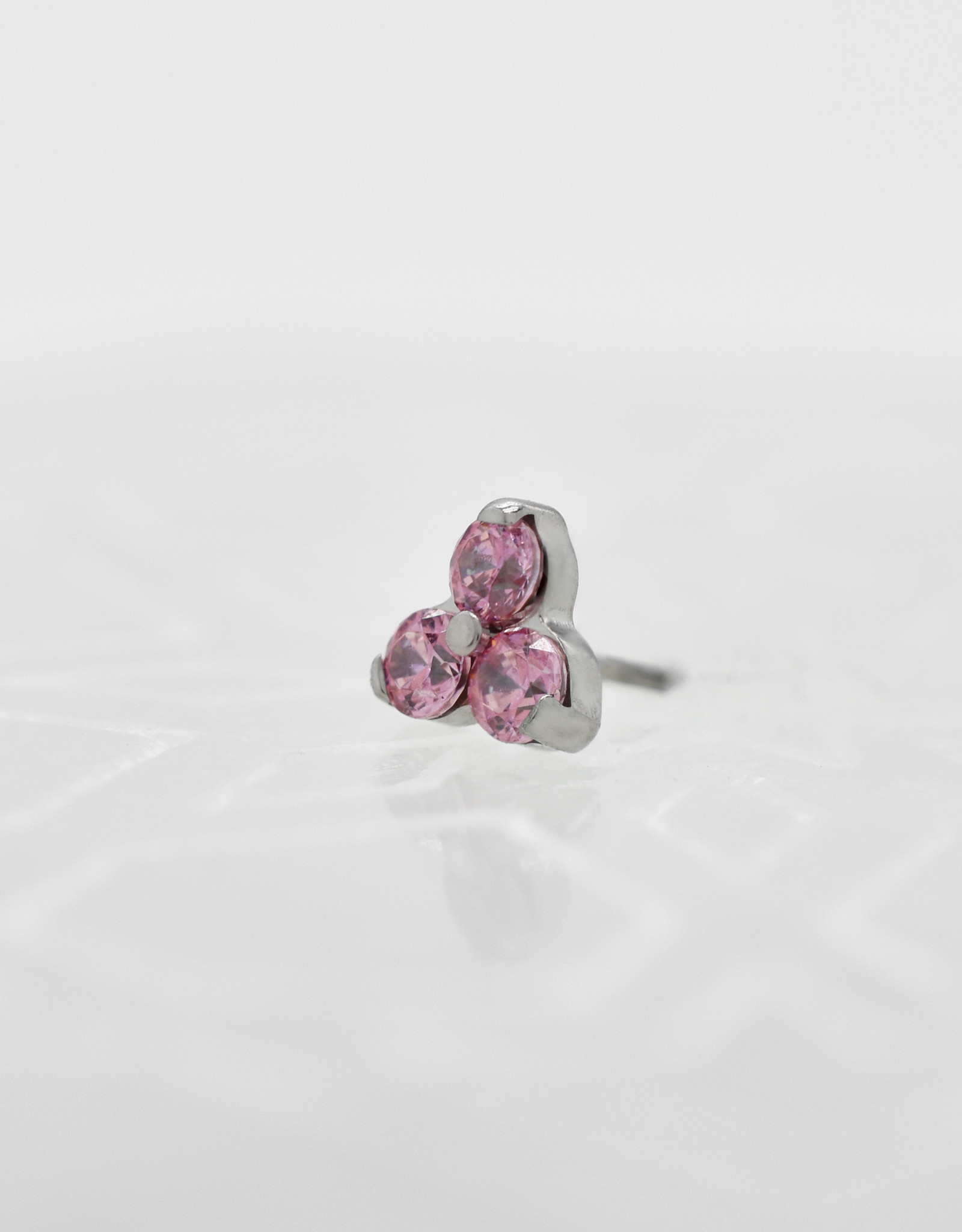 Industrial Strength Industrial Strength 2mm Tri Gem Pink CZ ti