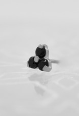 Industrial Strength Industrial Strength 1.5mm Tri Gem Black CZ Ti