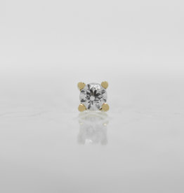 Buddha Jewelry Organics Buddha 2.5mmProng with CZ YG