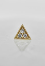 Junipurr Junipurr Gold Triangle with White CZ YG