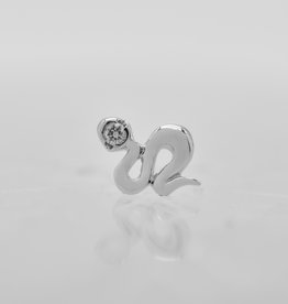 Modern Mood Modern Mood Viper Mini Snake White Diamond High Polish WG