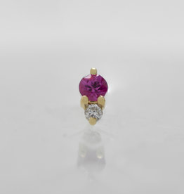 Modern Mood Modern Mood Pippa Diamond with Pink Sapphire YG