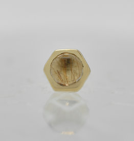 BVLA BVLA 4mm Honeycomb Rutilated Quartz YG