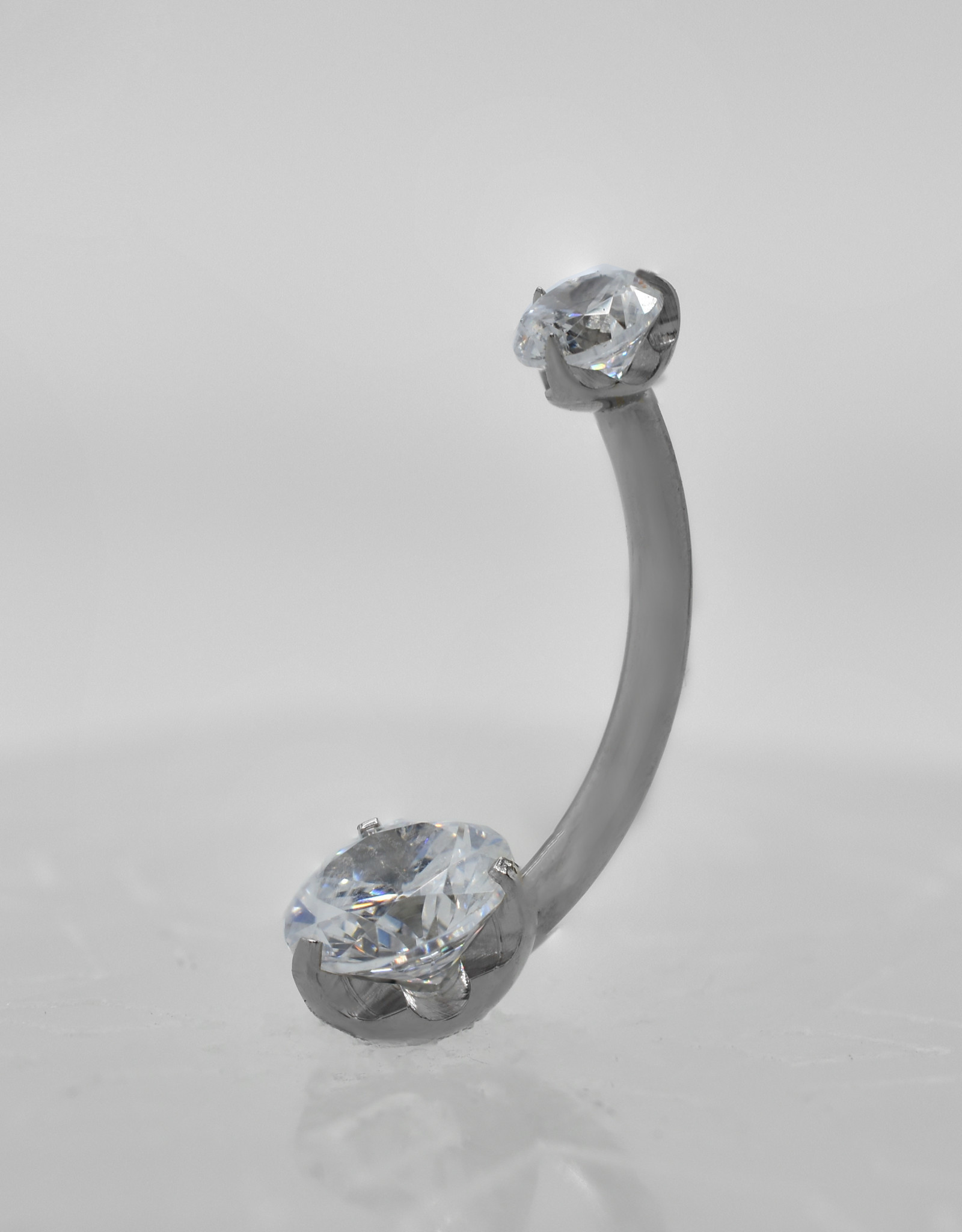 Intrinsic Intrinsic 14g 7/16” Navel Curve with White CZ