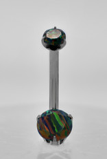 Intrinsic Intrinsic 14g 7/16” Navel Curve with Black Opal