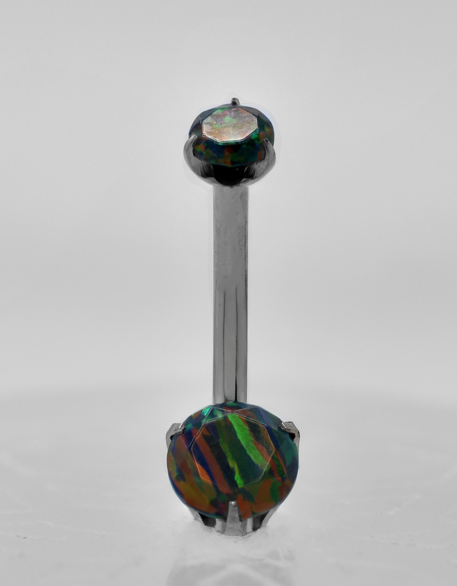 Intrinsic Intrinsic 14g 7/16” Navel Curve with Black Opal