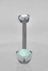 Intrinsic Intrinsic 14g 7/16” Navel Curve with White Opal