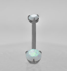 Intrinsic Intrinsic 14g 7/16” Navel Curve with White Opal