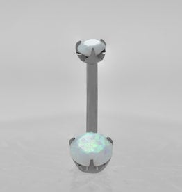 Intrinsic Intrinsic Navel Curve with 14g 5/16” White Opal