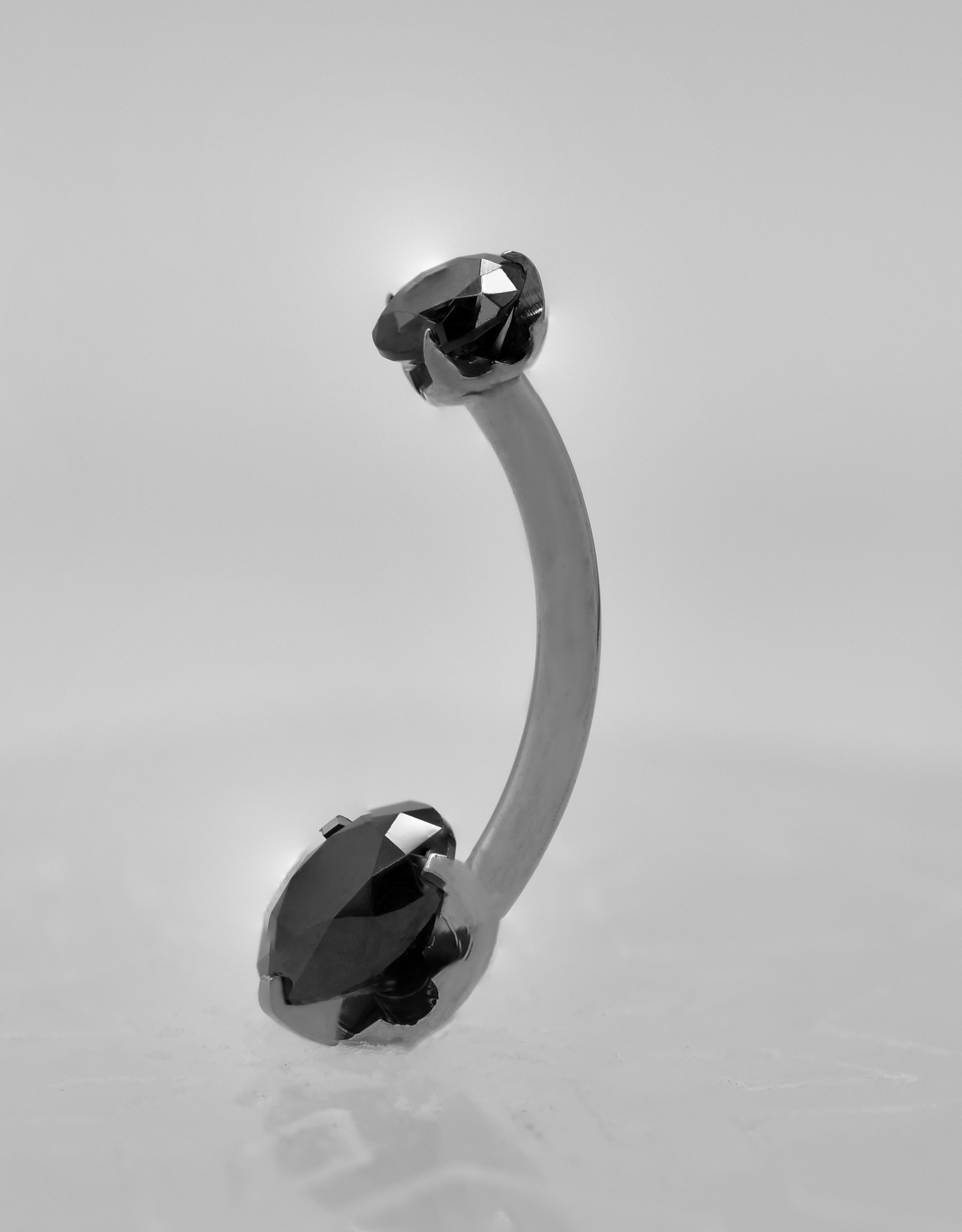 Intrinsic Intrinsic 14g 7/16” Navel Curve with Black CZ