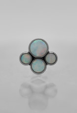 Intrinsic Intrinsic Large 4 gem Cluster White Opal