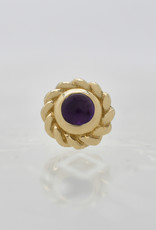 BVLA BVLA threadless YG Mini Choctaw 5.5mm with 2.5mm braided bezel Amethyst