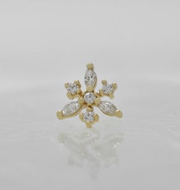 Junipurr Junipurr Snowflake Anna with White CZ YG