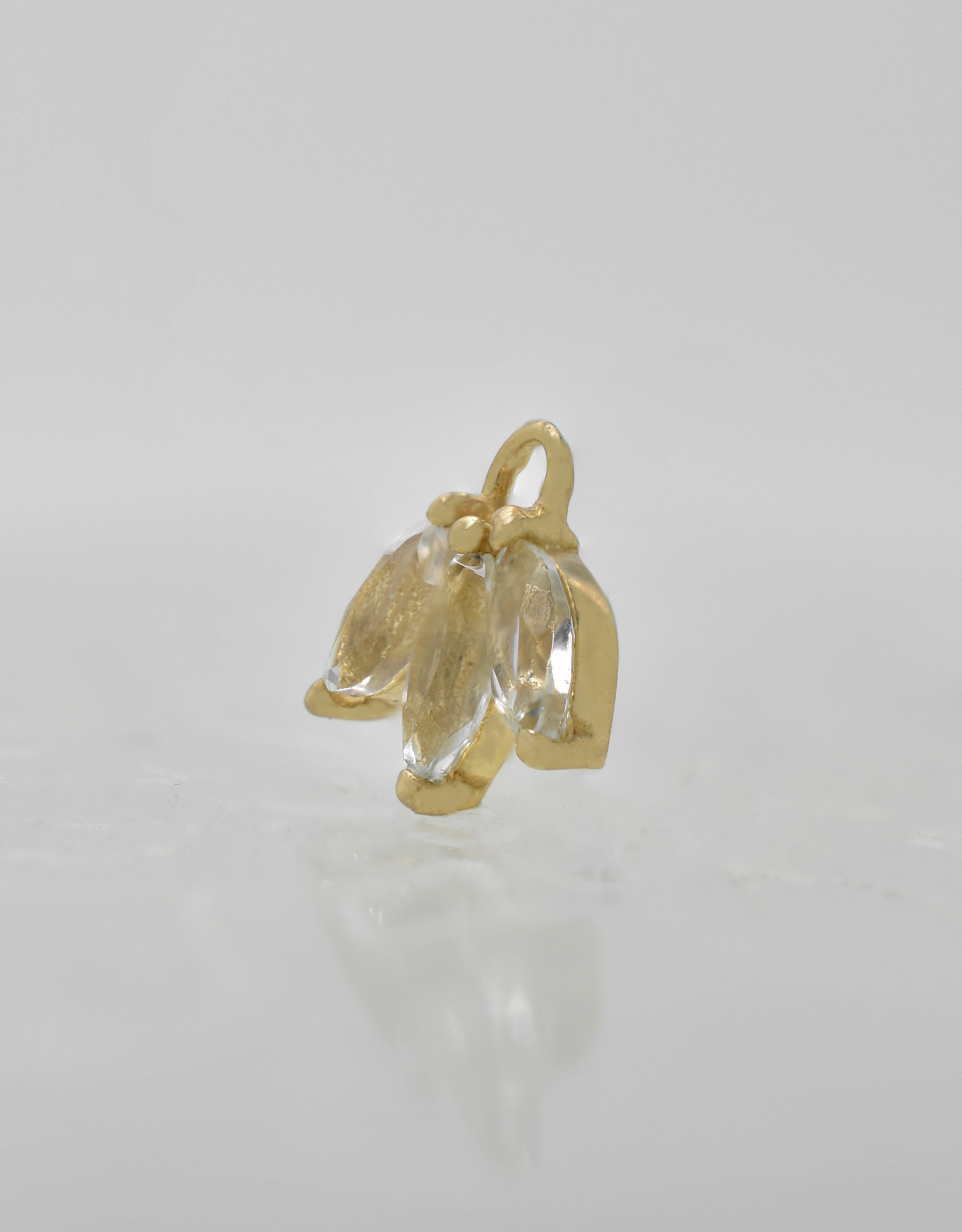Buddha Jewelry Organics Buddha Moet Charm with White CZ YG