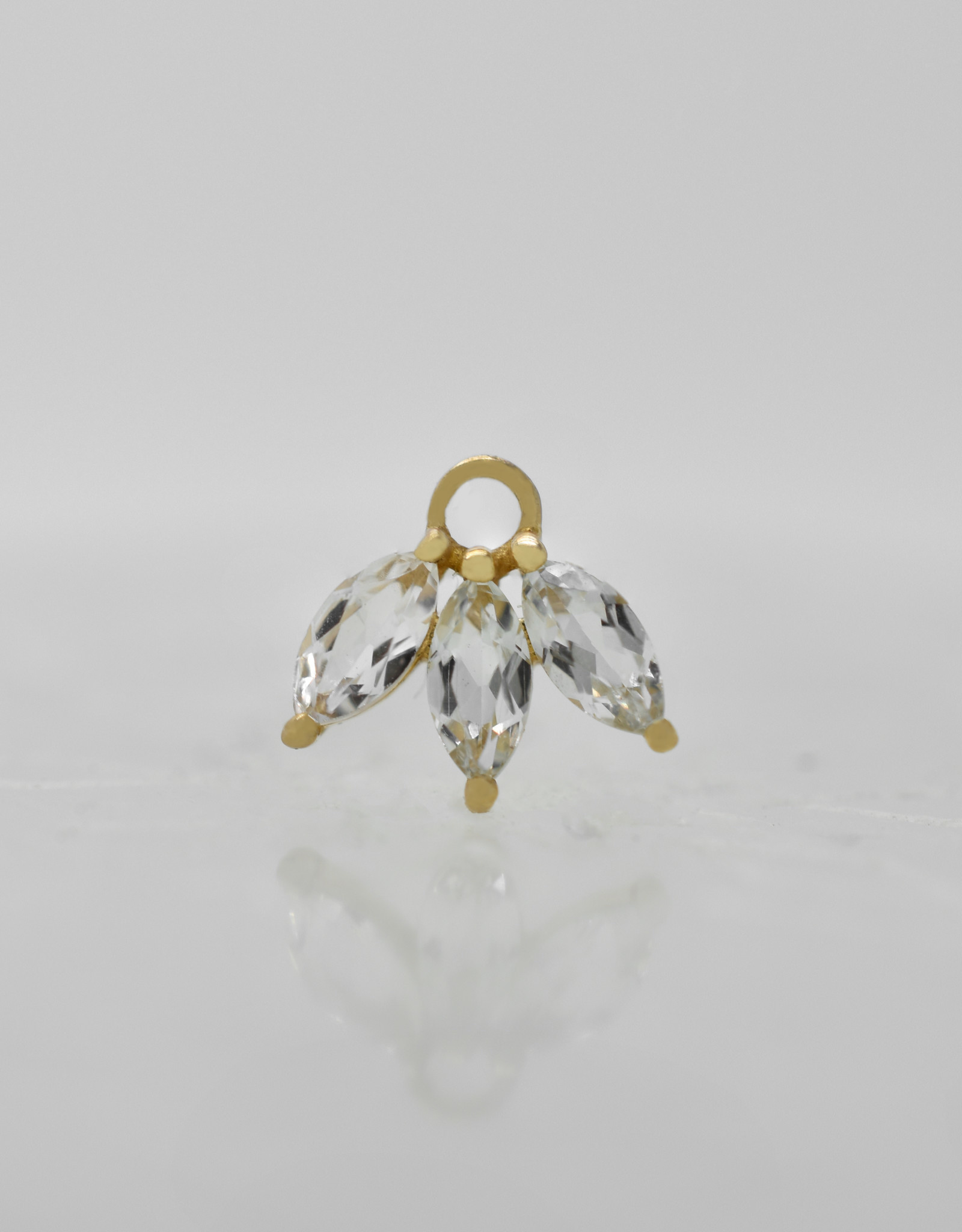 Buddha Jewelry Organics Buddha Moet Charm with White CZ YG