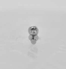 BVLA BVLA Tri Bead with White Sapphire WG