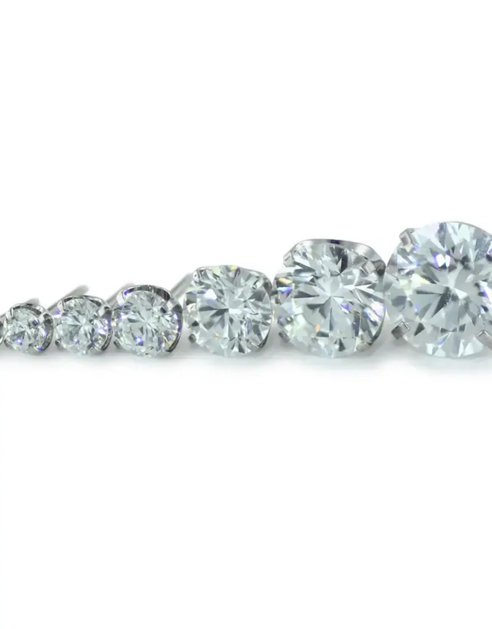 Neometal Prong set White CZ Titanium