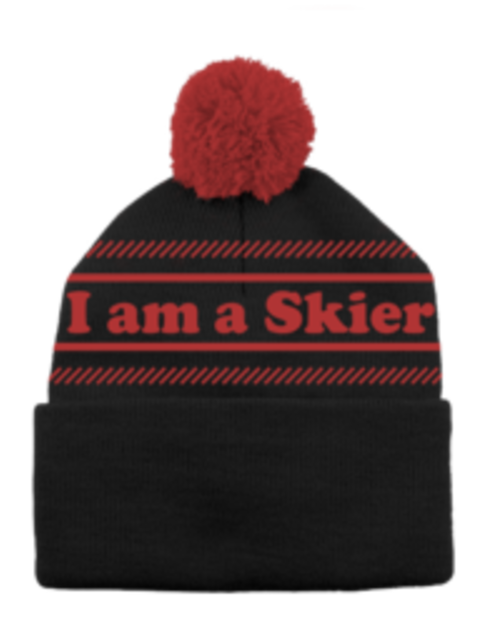 LINE Skis LINE I AM A SKIER Pom Hat Black/Red